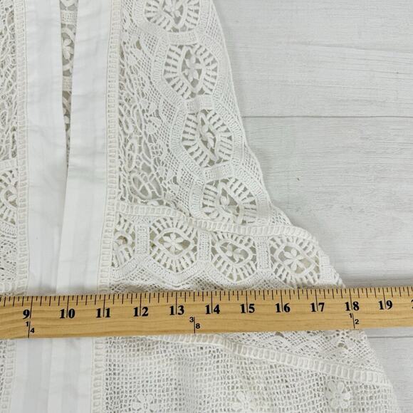 Anthropologie Meadow Rue Crochet Draped Lace Vest XS/S Cottagecore Boho Coquette - Picture 10 of 13